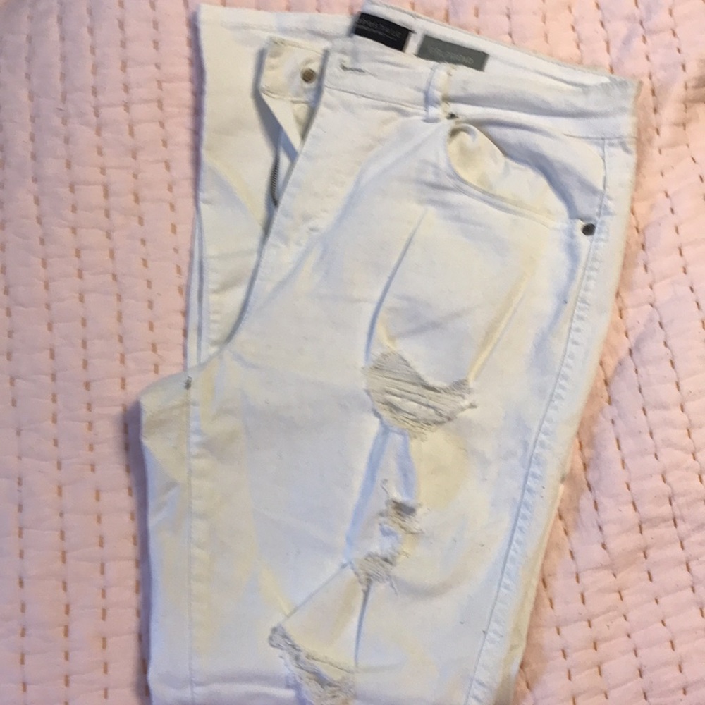 Distressed jeans